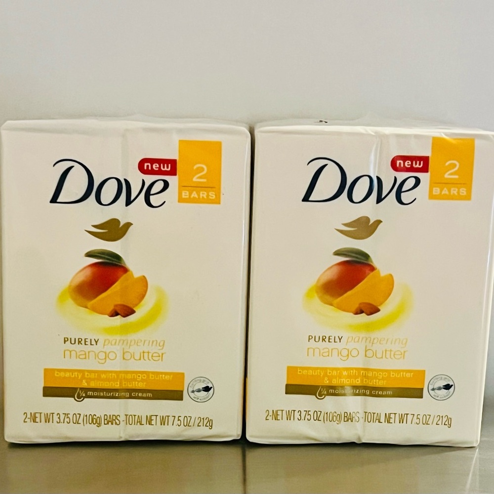 Dove Glowing Bar Soap Mango Butter & Almond Butter 2Pack X 2